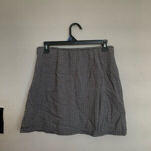 Black and White Checkered Skirt